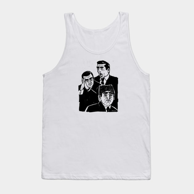 The Faces of Michael Scott Tank Top by goldsuit